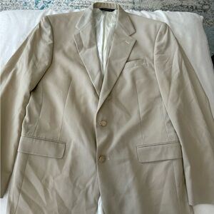 Vintage 90s Burberrys Tan Two Button Blazer Sport Coat Jacket Mens 42L